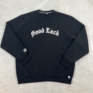 Loser Machine Co LMC Spell Out Good Luck Mens Oversized Streetwear Sweater XL